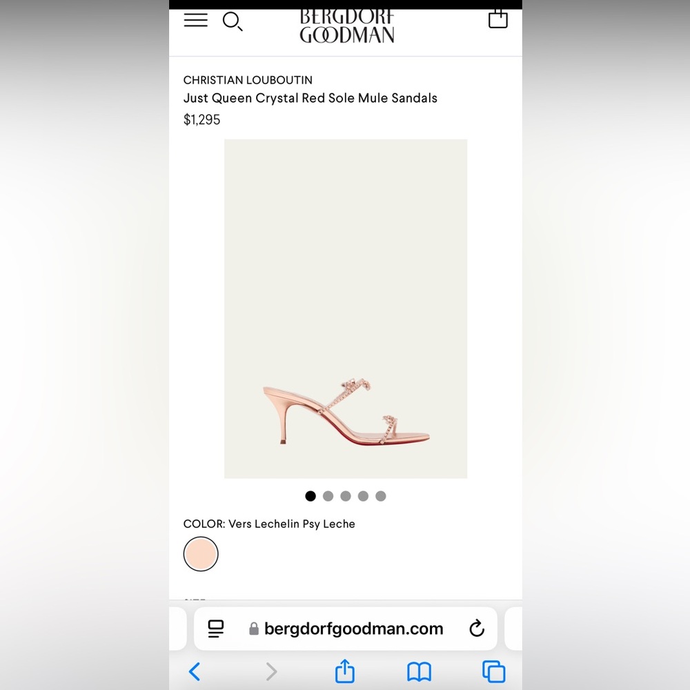 Just Queen Crystal Red Sole Mule Sandals